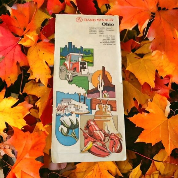 Vintage Rand McNally Ohio Official Auto Road Map Mid 1980s Travel Ephemera USA. - Picture 15 of 16